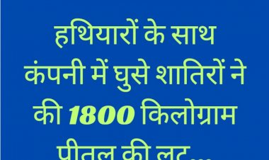 HP Crime News: हथियारों के साथ कंपनी में घुसे शातिरों ने की 1800 किलोग्राम पीतल की लूट... ddnewsportal.com