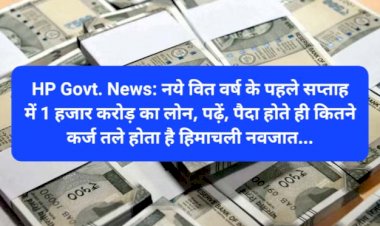 HP Govt. News: फिर 1 हजार करोड़ का लोन, पढ़ें, पैदा होते ही कितने कर्ज तले होता है हिमाचली नवजात...  ddnewsportal.com