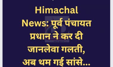 Himachal News: पूर्व पंचायत प्रधान ने कर दी जानलेवा गलती, अब थम गई सांसे... ddnewsportal.com