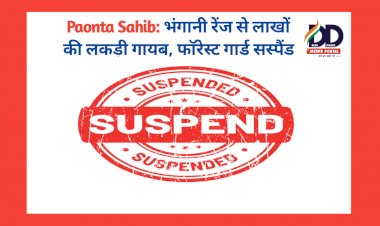 Paonta Sahib: भंगानी रेंज से लाखों की लकड़ी गायब, फाॅरेस्ट गार्ड सस्पैंड ddnewsportal.com