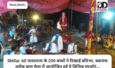 Shillai: 60 पाठशाला के 200 बच्चों ने दिखाई प्रतिभा, बकरास ब्लॉक निपुण बाल मेले में आयोजित हुई ये विभिन्न स्पर्धाएं... ddnewsportal.com
