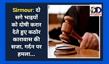 Sirmour: दो सगे भाइयों को दोषी करार देते हुए कठोर कारावास की सजा, गर्दन पर हमला... ddnewsportal.com