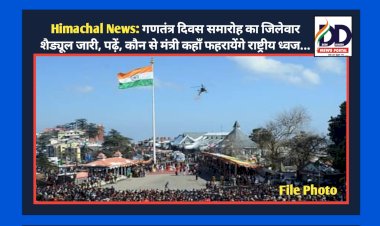 Himachal News: गणतंत्र दिवस समारोह का जिलेवार शैड्यूल जारी, पढ़ें, कौन से मंत्री कहाँ फहरायेंगे राष्ट्रीय ध्वज...  ddnewsportal.com