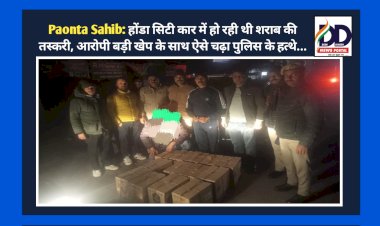Paonta Sahib: होंडा सिटी कार में हो रही थी शराब की तस्करी, आरोपी बड़ी खेप के साथ ऐसे चढ़ा पुलिस के हत्थे... ddnewsportal.com