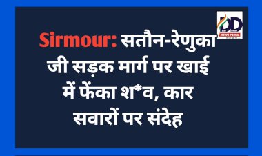 Sirmour: सतौन-रेणुका जी सड़क मार्ग पर खाई में फेंका श*व, कार सवारों पर संदेह ddnewsportal.com