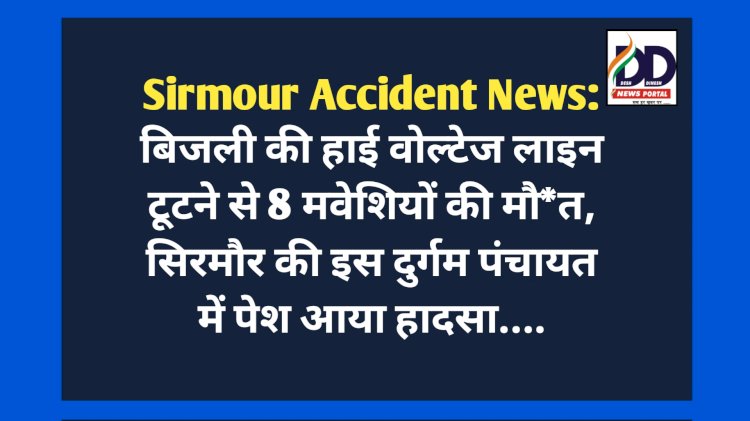Sirmour Accident News: बिजली की हाई वोल्टेज लाइन टूटने से 8 मवेशियों की मौ*त ddnewsportal.com