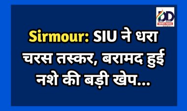 Sirmour: SIU ने धरा चरस तस्कर, बरामद हुई नशे की बड़ी खेप... ddnewsportal.com