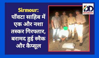 Sirmour: पाँवटा साहिब में एक और नशा तस्कर गिरफ्तार, बरामद हुई स्मैक और कैप्सूल  ddnewsportal.com