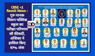 CBSE +2 Result News : गुरु नानक मिशन पब्लिक स्कूल का परीक्षा परिणाम सौ फीसदी, अंशिका ने हासिल किए 97% अंक ddnewsportal.com