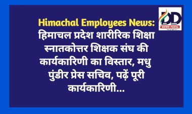 Himachal Employees News: हिमाचल प्रदेश शारीरिक शिक्षा स्नातकोत्तर शिक्षक संघ की कार्यकारिणी का विस्तार  ddnewsportal.com