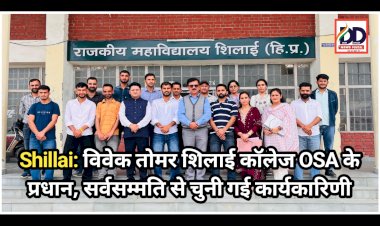 Shillai: विवेक तोमर शिलाई कॉलेज OSA के प्रधान, सर्वसम्मति से चुनी गई कार्यकारिणी  ddnewsportal.com