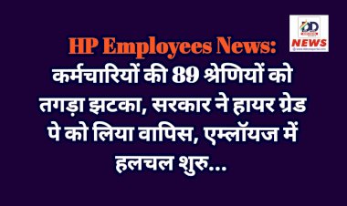 HP Employees News: कर्मचारियों की 89 श्रेणियों को तगड़ा झटका, सरकार ने हायर ग्रेड पे को लिया वापिस, एम्लाॅयज में हलचल शुरु... ddnewsportal.com