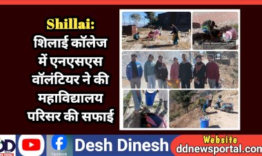 Shillai: शिलाई काॅलेज में एनएसएस वॉलंटियर ने की महाविद्यालय परिसर की सफाई  ddnewsportal.com
