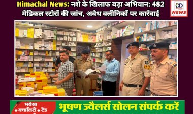 Himachal News: नशे के खिलाफ बड़ा अभियान: 482 मेडिकल स्टोरों की जांच, अवैध क्लीनिकों पर कार्रवाई  ddnewsportal.com